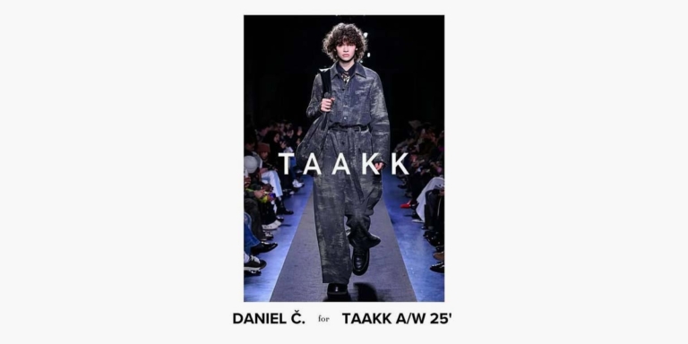 Daniel Č. desfila para TAAKK en la Semana de la Moda de París A/W 25